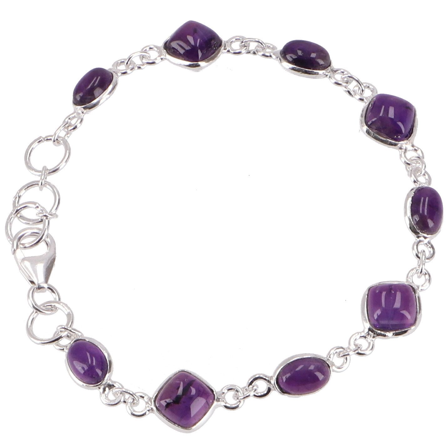 Armreif Indisches Boho Silber Armband, Edelsteinarmband..