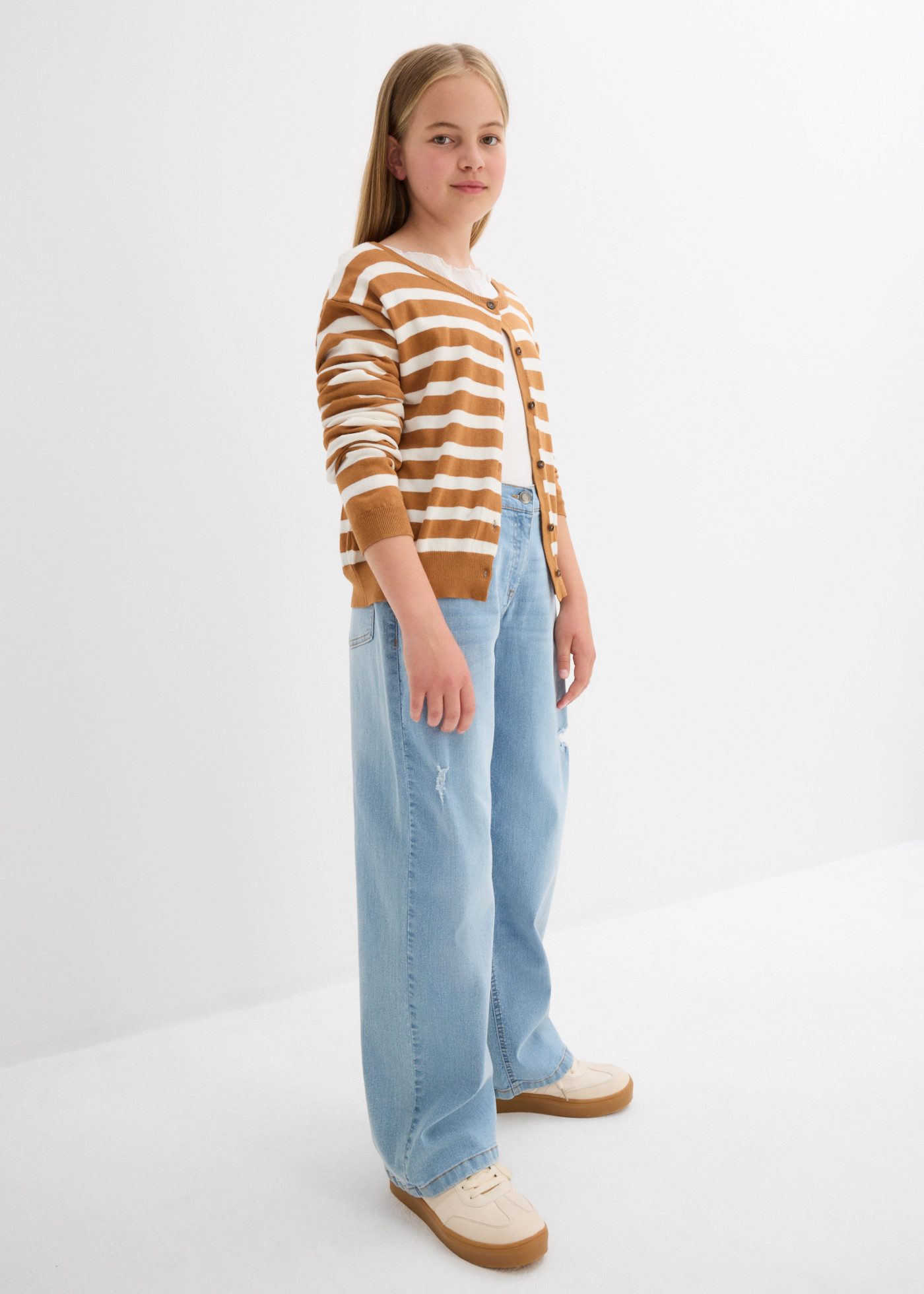 bonprix Weite Jeans lockere Passform, Mid Waist, mit Five-Pocket-Style – Bild 4 von 5