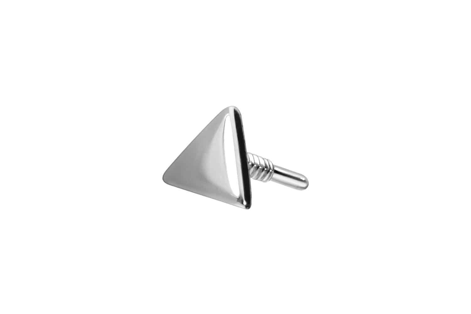 PIERCINGLINE Piercing-Set 14 Karat Gold Schraubaufsatz mit Außengewinde DREIECK (Schraub-Aufsätze, 1-tlg)