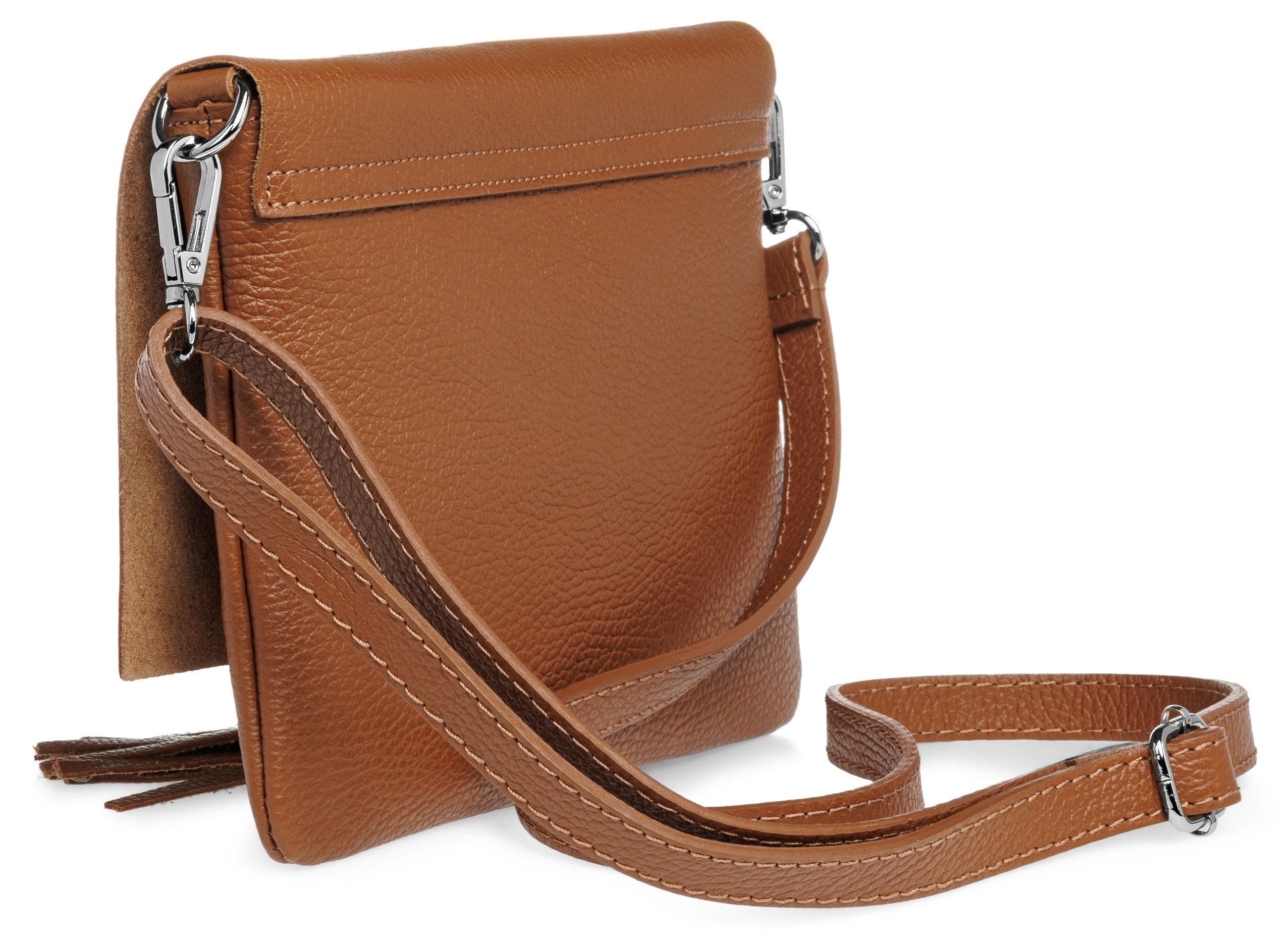 Caspar Clutch Abendtasche Damen Leder Handtasche - CLASSIC LINE - Modell No.830, leicht, elegant & unempfindlich - 100% Echtleder - Handmade in Italy