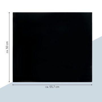 bremermann Herd-Abdeckplatte aus Sicherheitsglas, ca. 55,7 x 50 x 0,5 cm (B/T/H), schwarz