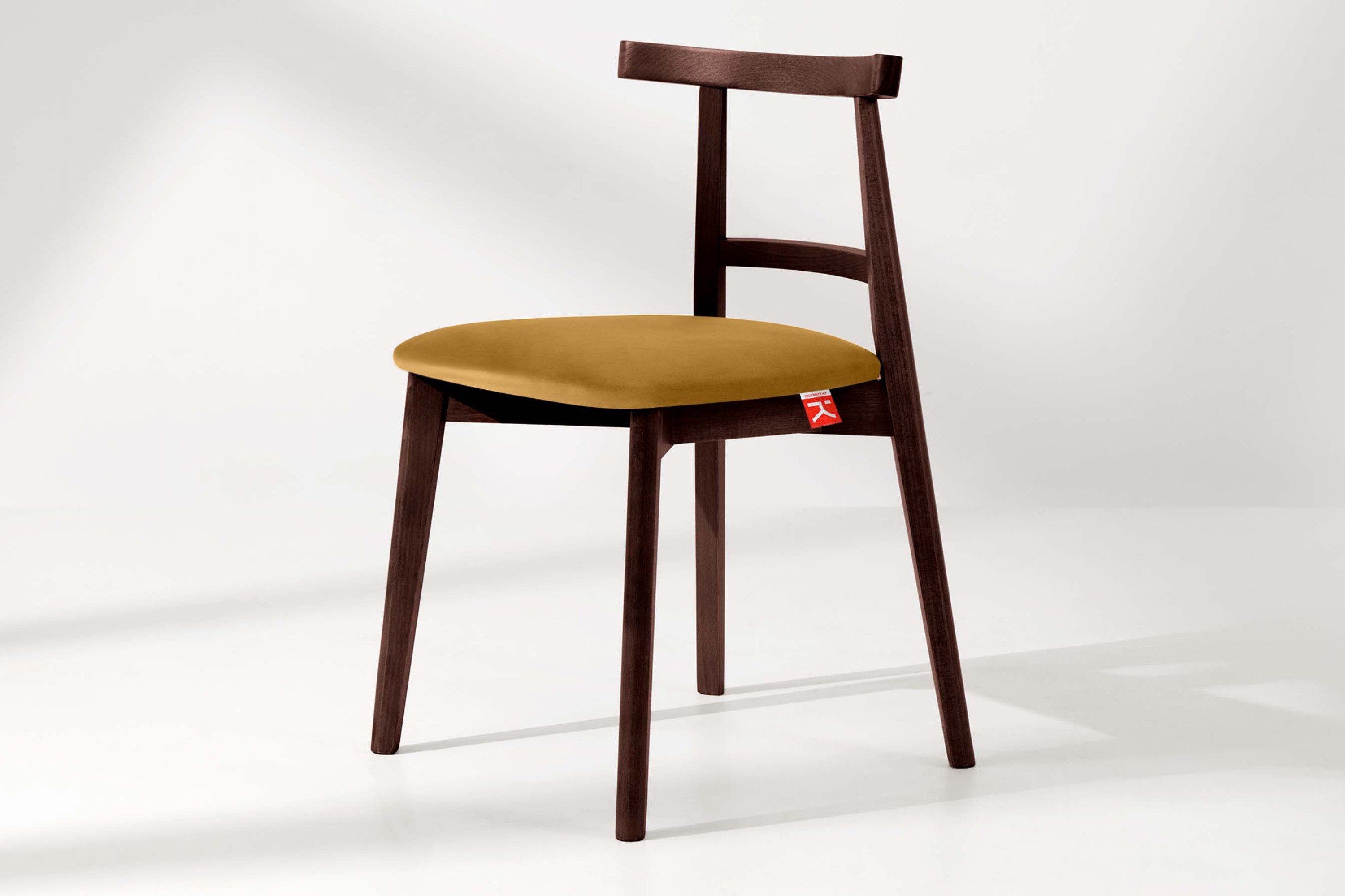 KONSIMO® Holzstuhl Esstischstühle LILIO, Holzstühle, Polsterstühle 2 St., Japandi (Mahagoni), hergestellt in der EU, Buchenholzrahmen, fertigmontiert
