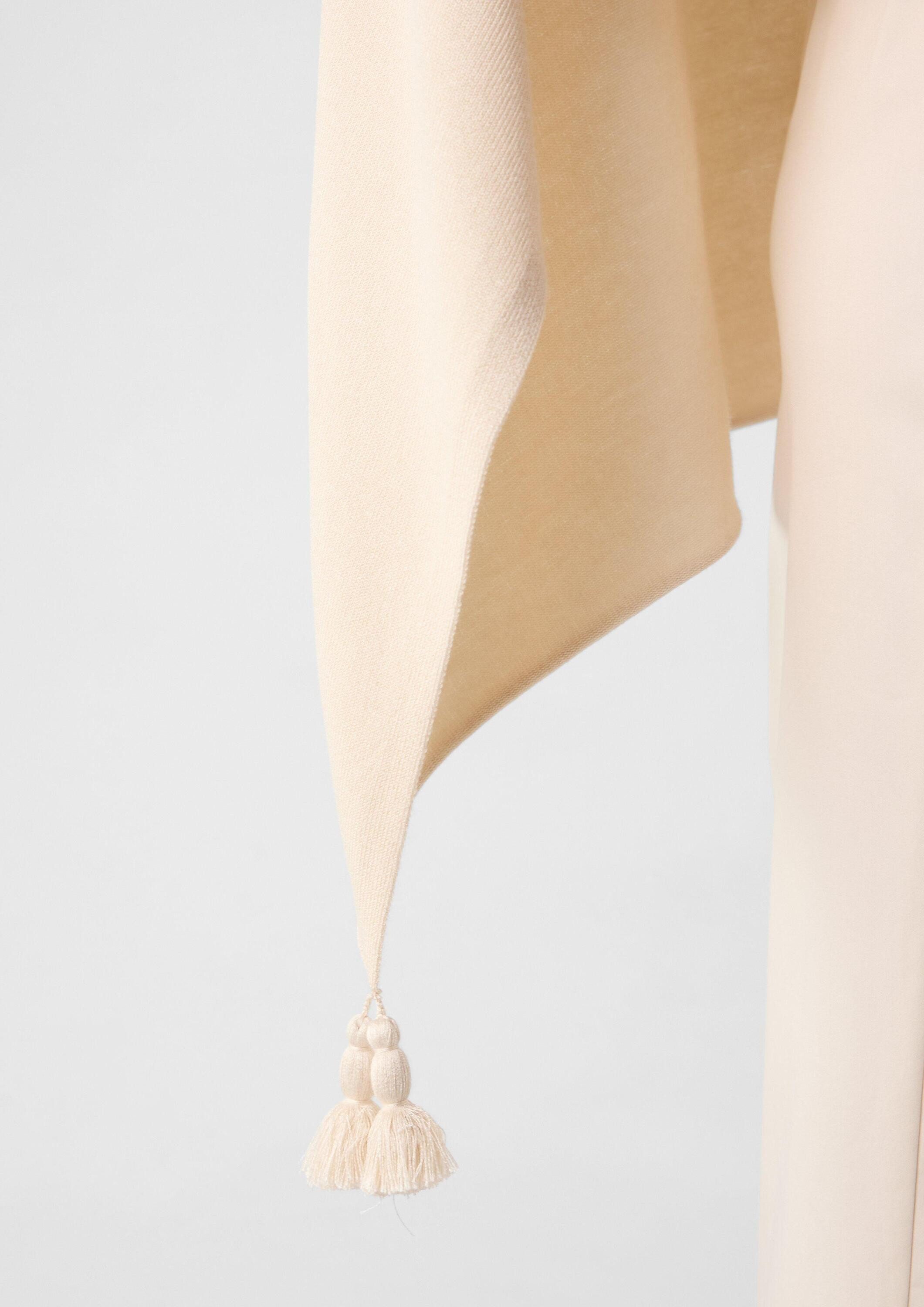 comma Poncho Indoor-Poncho Feinstrick-Poncho mit Quasten