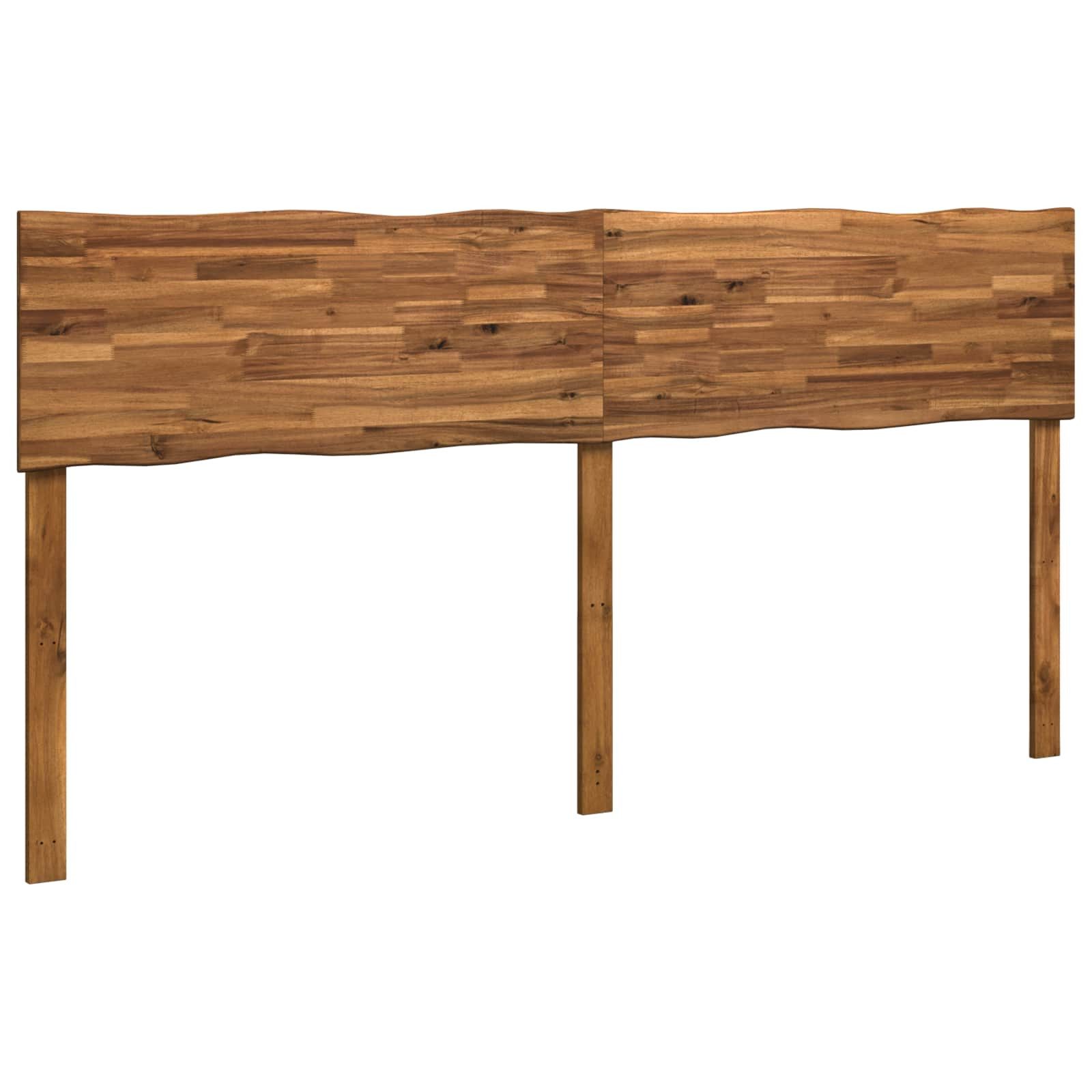 vidaXL Bett Kopfteil mit Live Edge ROSTOCK Natur 200 cm Massivholz (1-tlg)
