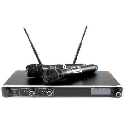 Omnitronic Mikrofon 2-Kanal-Funkmikrofonsystem 823-832/863-865MHz, Metallgehäuse