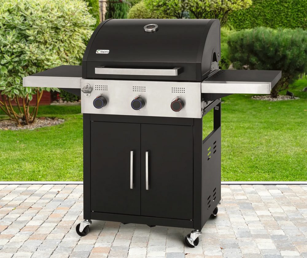 Tepro Gasgrill Keansburg 3 SE, 3-Brenner, Gussrost, abklappbare Seitenablagen