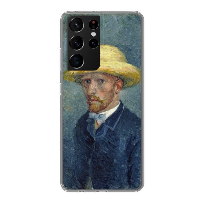 MuchoWow Handyhülle Selbstbildnis mit Hut - Vincent van Gogh Phone Case Handyhülle Samsung Galaxy S21 Ultra Silikon Schutzhülle