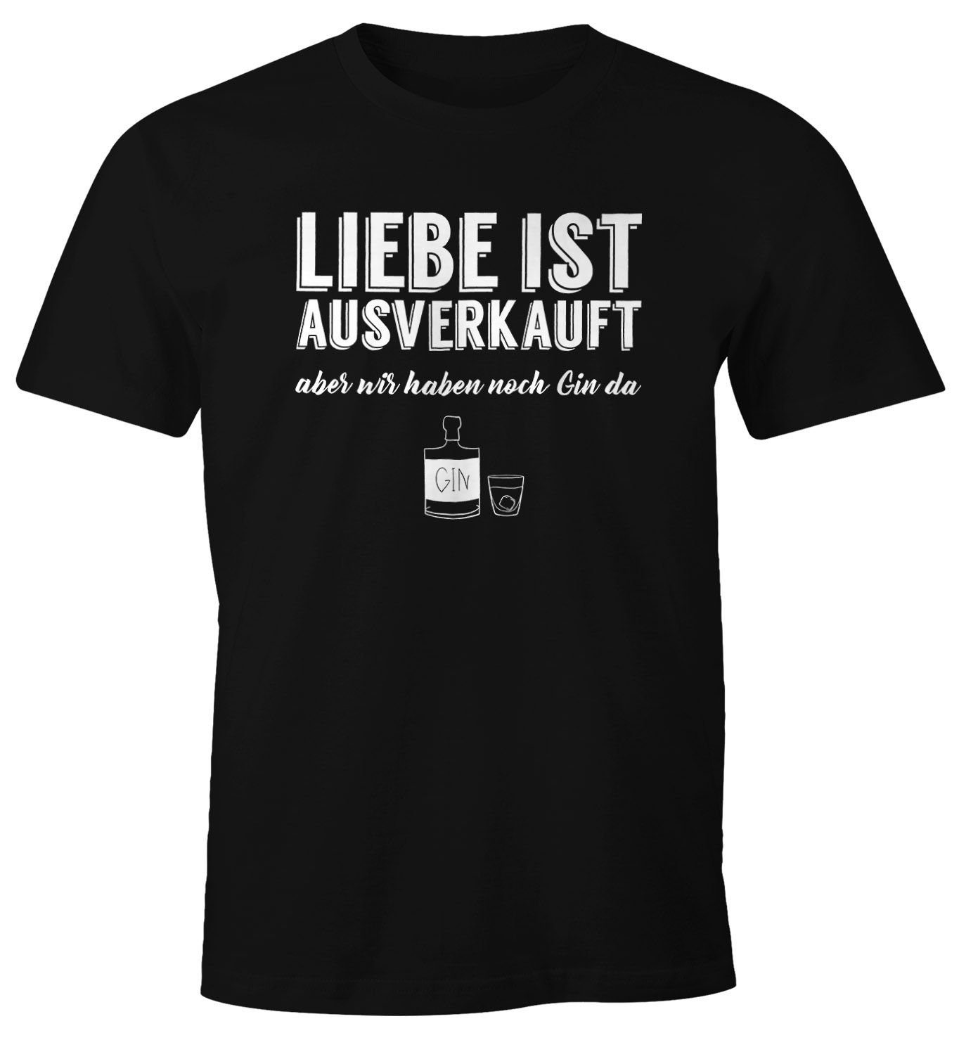 MoonWorks PrintShirt Herren TShirt Spruch Liebe ist aus aber wir
