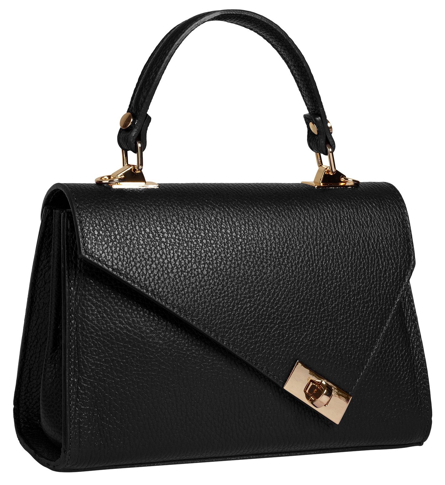 Cluty Henkeltasche, echt Leder, Made in Italy