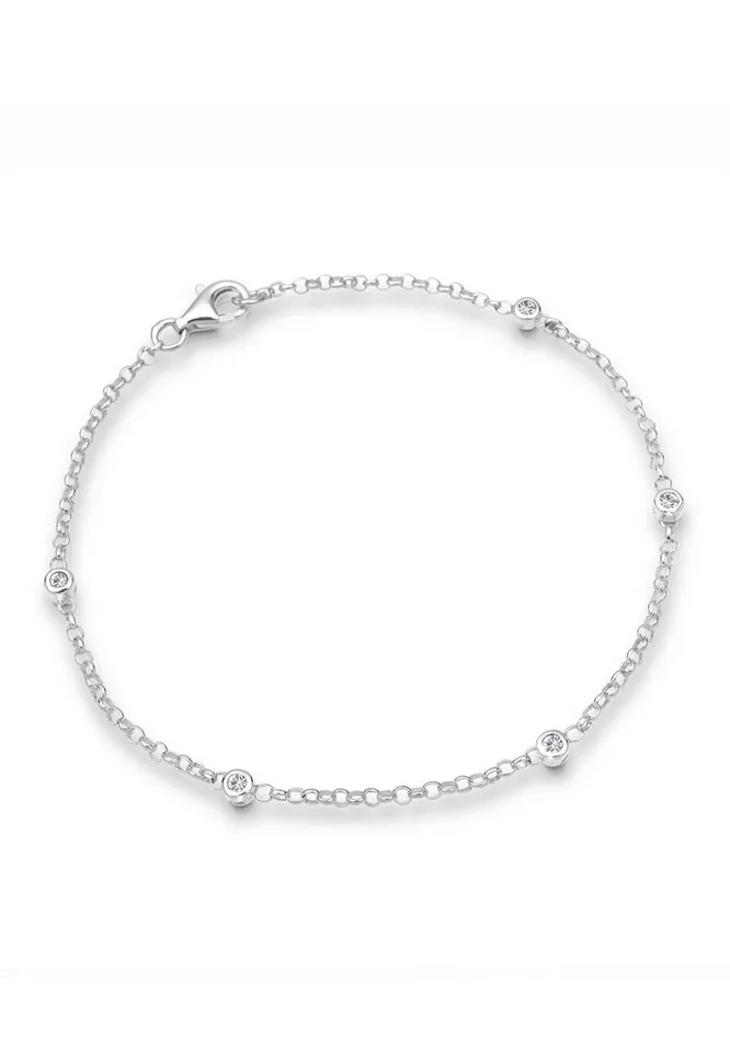 Elli Armband Klassisch Basic 925 Silber, mit Kristallen von Swarovski® (kein Set, 1-tlg)