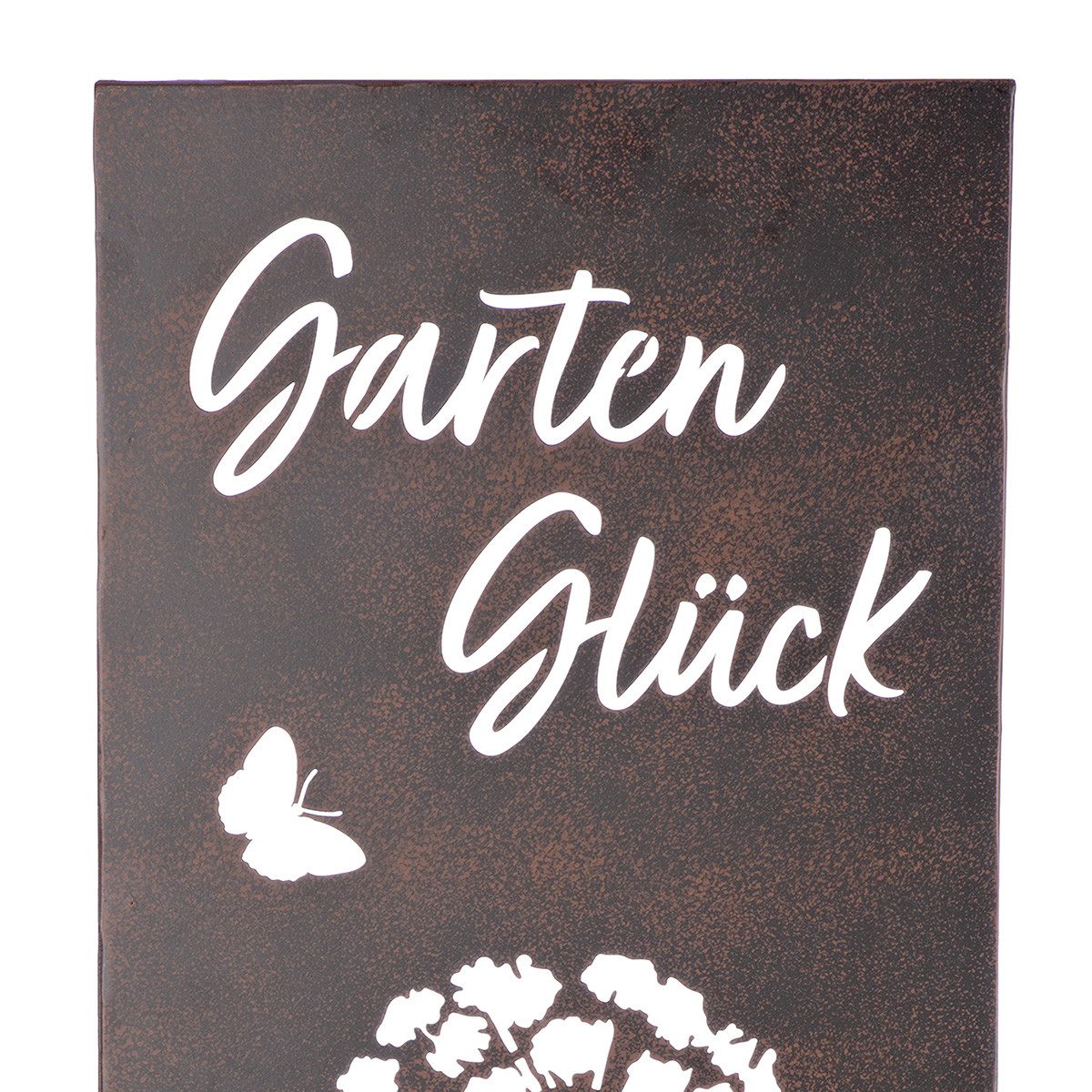 GILDE Gartenstecker Standrelief Garten Deko Wild Flowers Metall braun 92 cm (1-St)