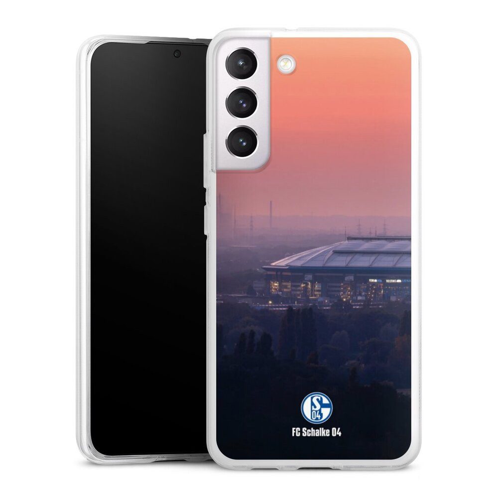 DeinDesign Handyhülle Stadion FC Schalke 04 Offizielles Lizenzprodukt Schalke 04 Stadion, Samsung Galaxy S22+ Silikon Hülle Bumper Case Handy Schutzhülle