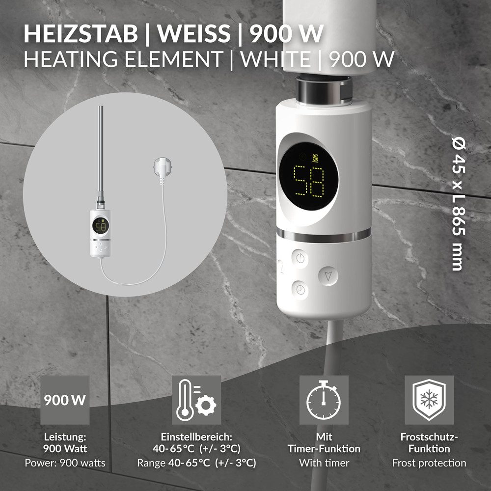 LuxeBath Heizstab Heizelemente für Badheizkörper mit günstig online kaufen