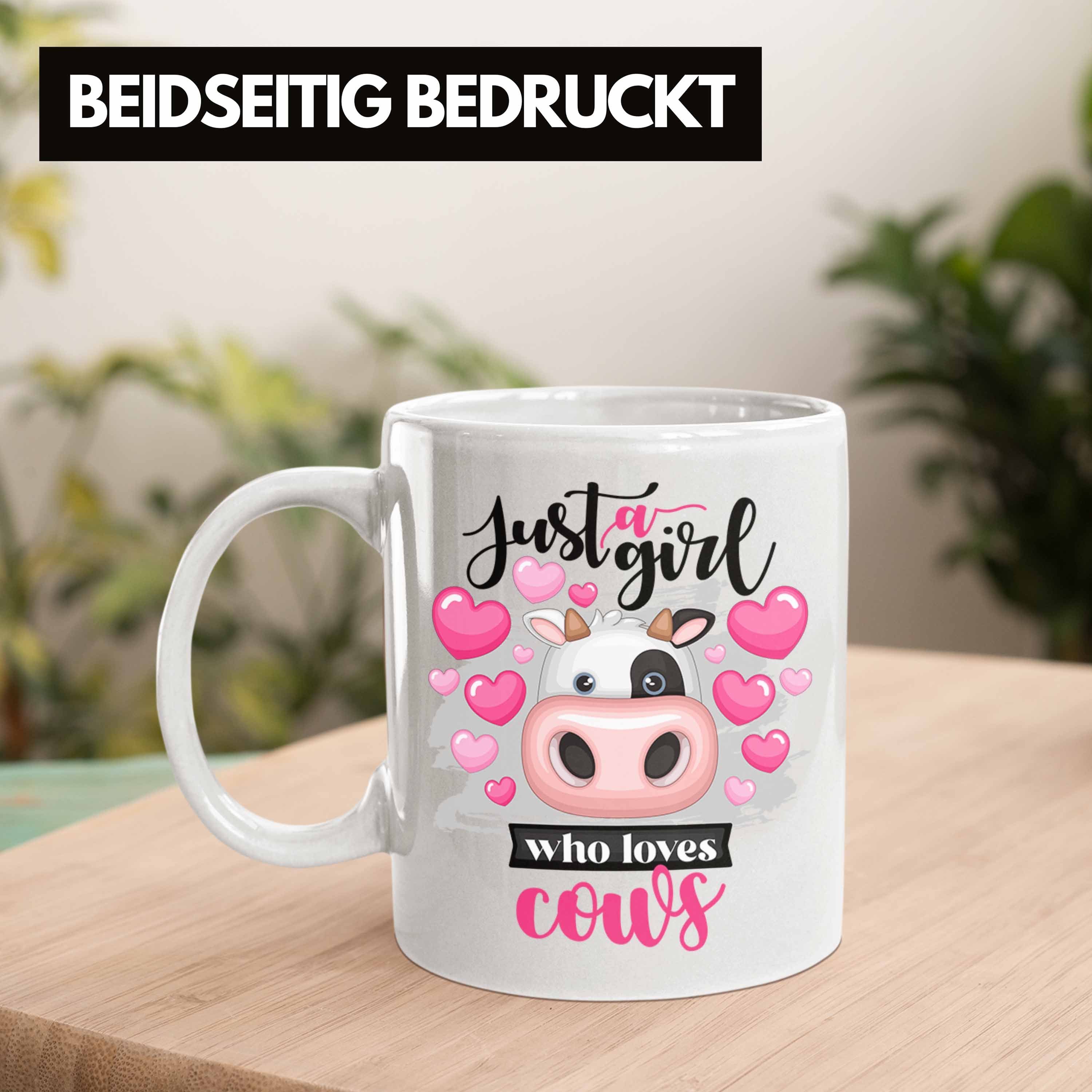 Just Cows Trendation Kühe Loves Geschenk Geschenkidee Weiss Girl Tasse Who Tasse Kuhliebhab A