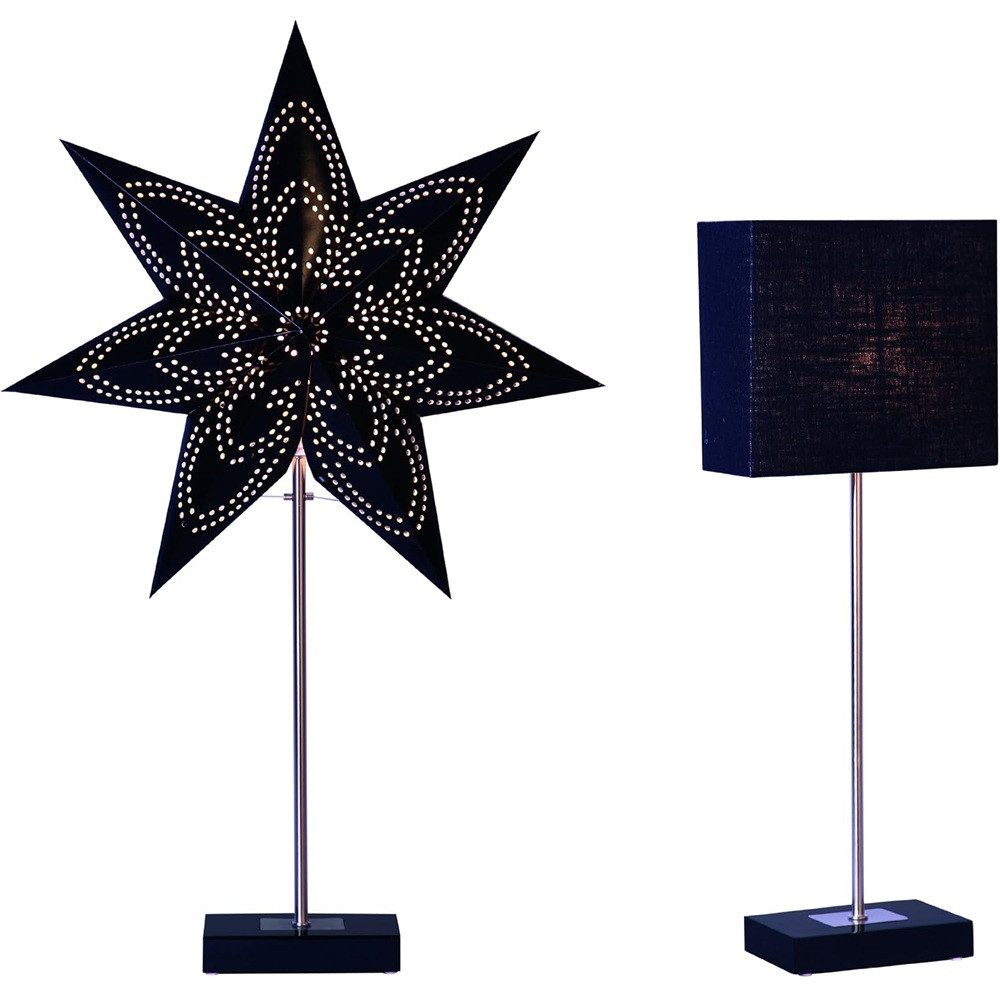 STAR Fensterleuchter 239-06 Stehlampe "Combi Pack" schwarz 52,5 x 20cm Stern / Schirm