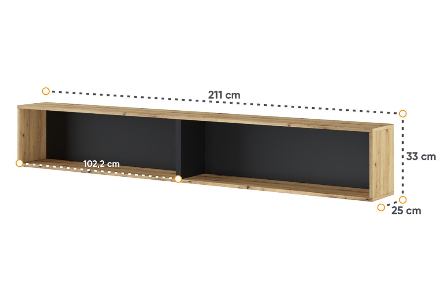Friderik-EU Aufsatzschrank für Schrankbett, Lenart Bed Concept BC-30 Wandschrank