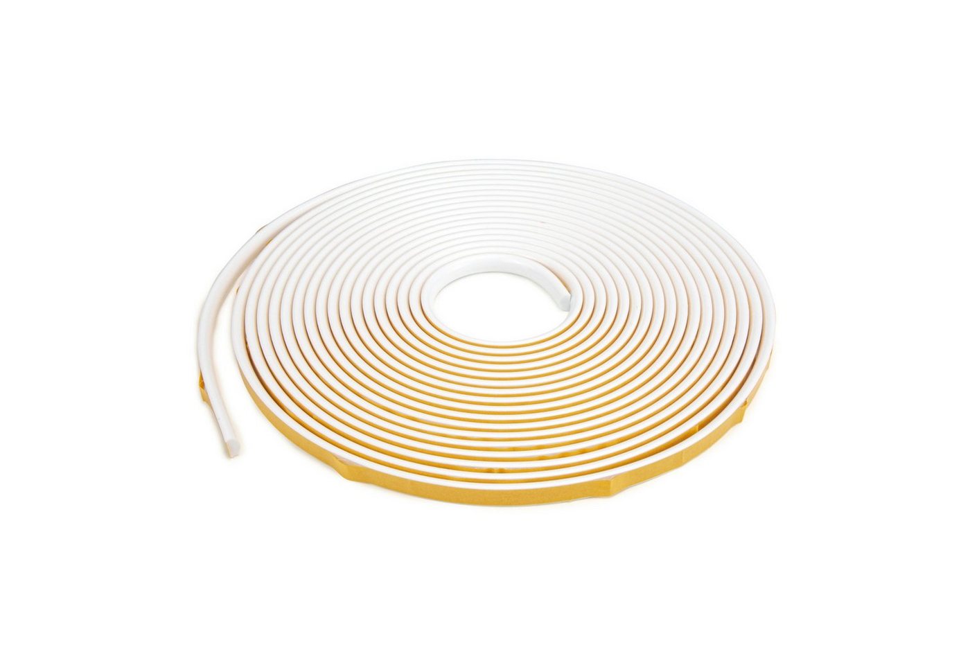 Thumbnail - HEXIMO Zierleiste SFL-1 weiß 10 Meter, Flexible Zierleiste (12 x 6 mm) selbstklebend in schwarz aus PVC - Dekostreifen f...