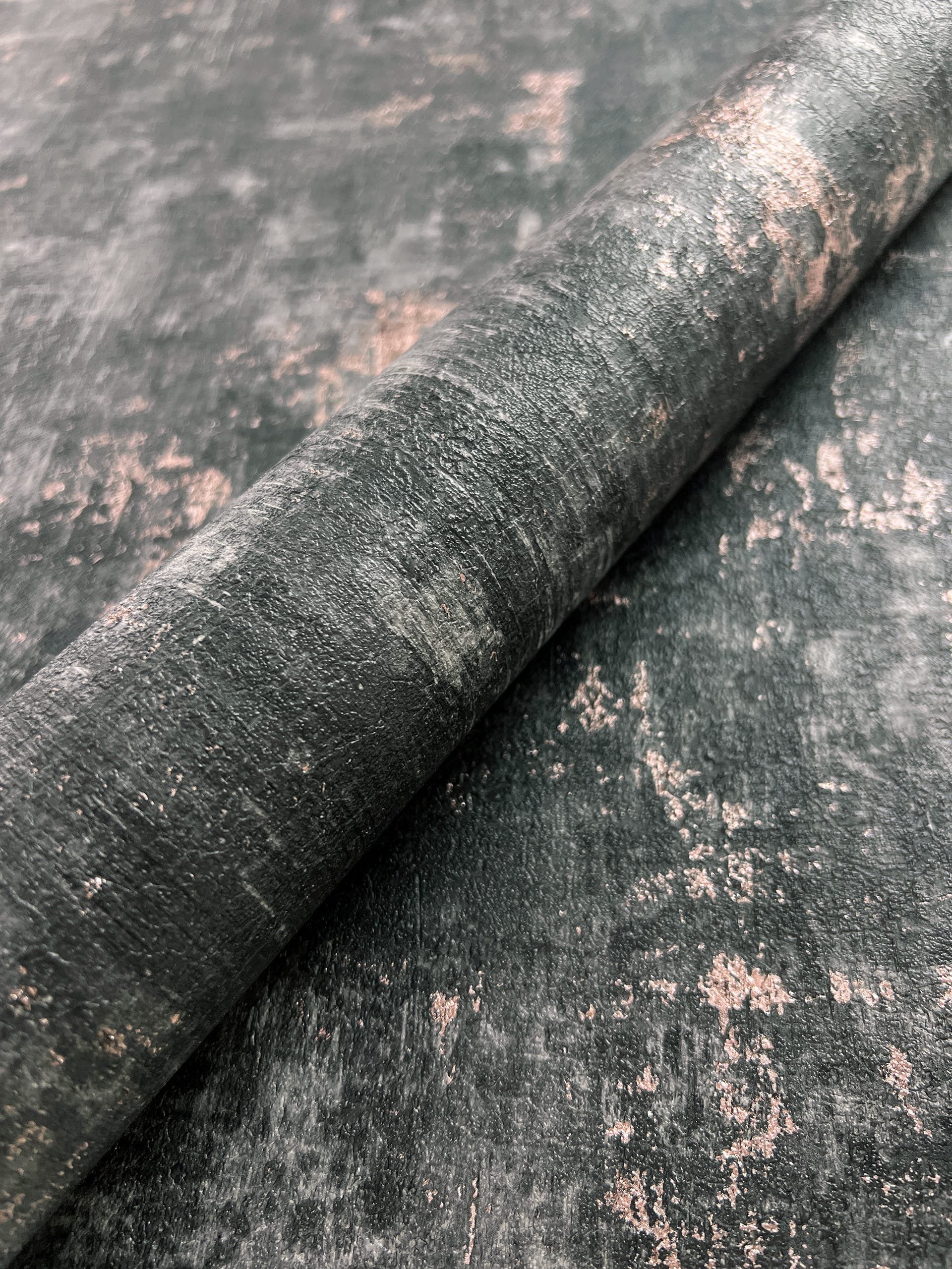 Newroom Vliestapete Tyana Black Tapete Betonoptik Putz,Beton,Metallic, Schw günstig online kaufen