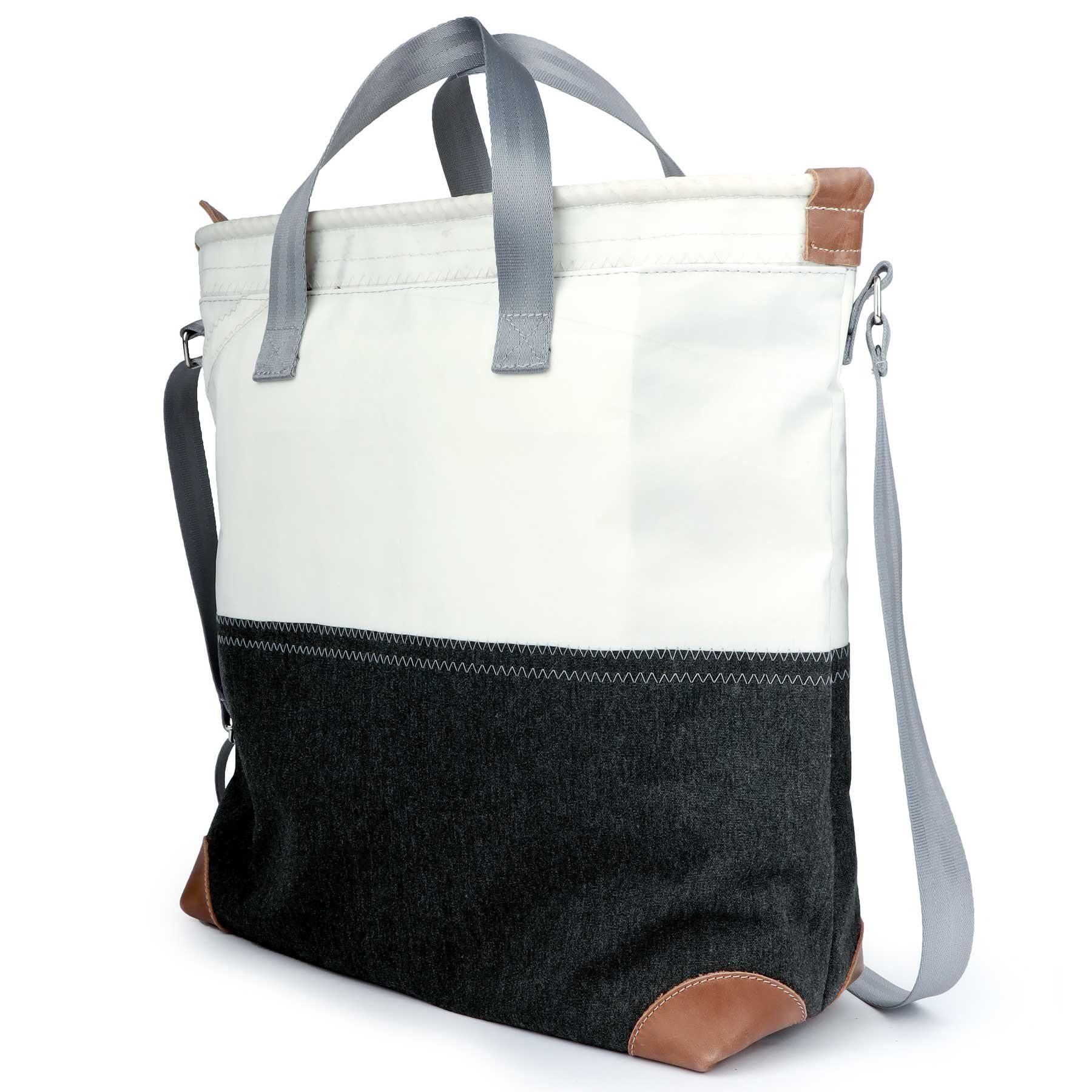 360Grad Umhängetasche Handtasche Ahoi Segeltuch grau günstig online kaufen