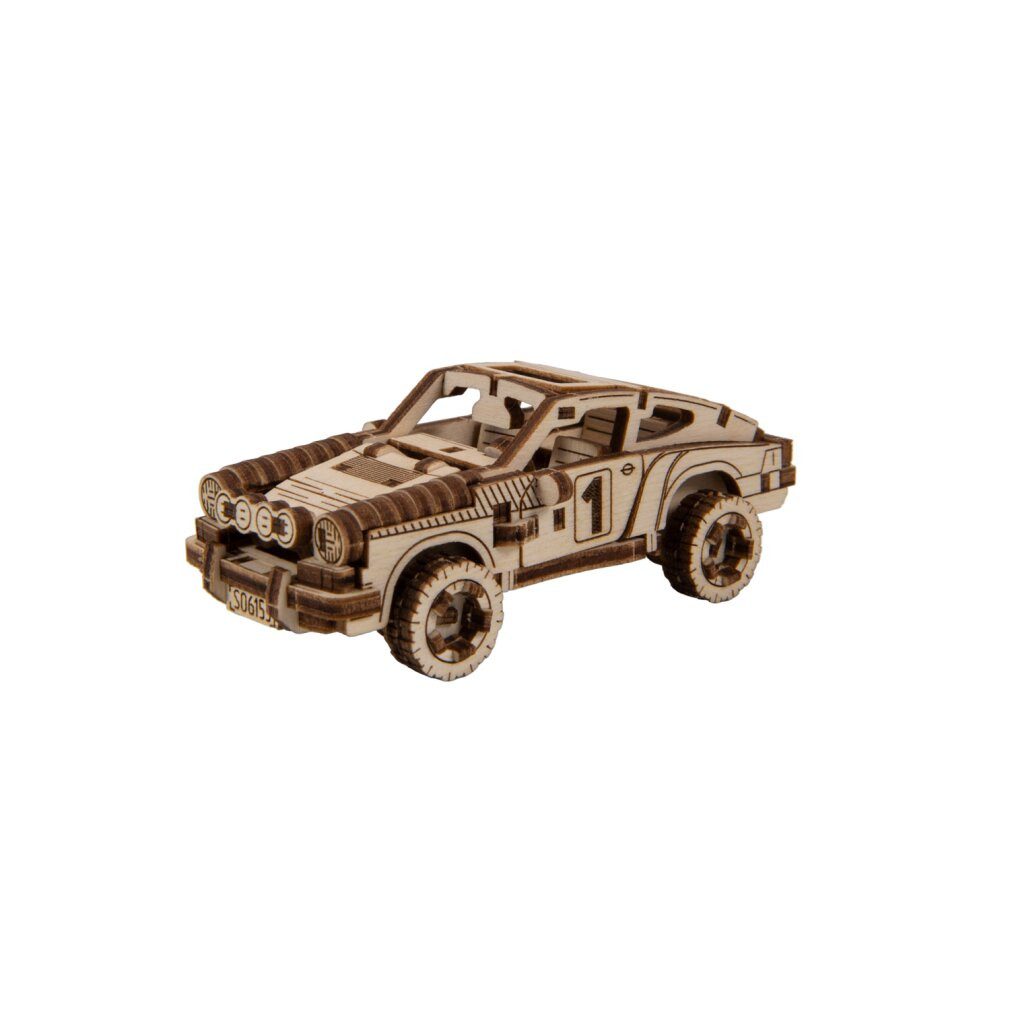 Wooden City Puzzle 3D Puzzle Superfast Rallye Auto Nr.4, Puzzleteile