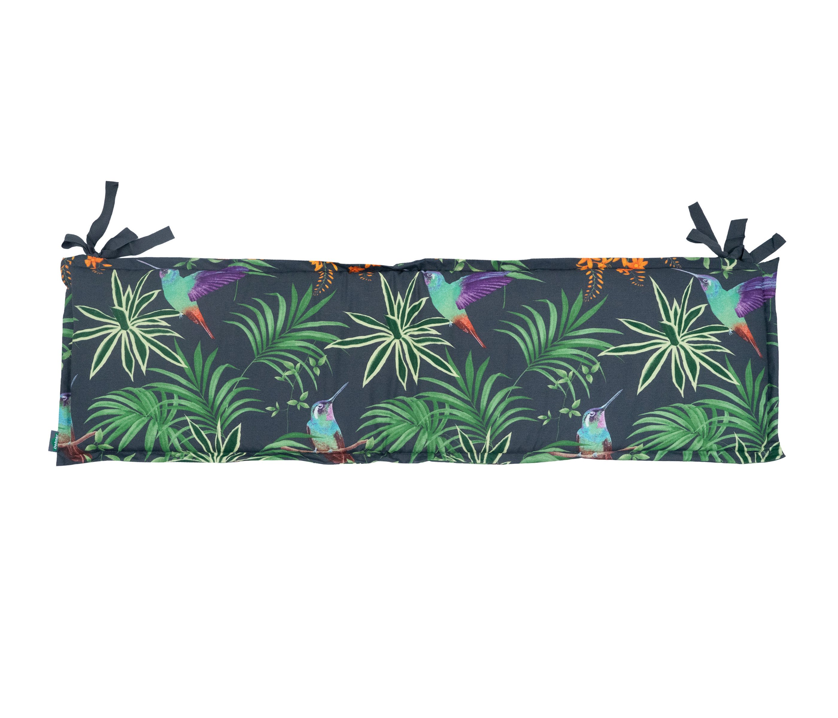 Dehner Polsterauflage Polster Sicilia, 116 x 6 x 47 cm, Baumwolle / Polyester / Viskose, wasserabweisende Bankauflage für 2-Sitzer, mit Befestigungsbändern