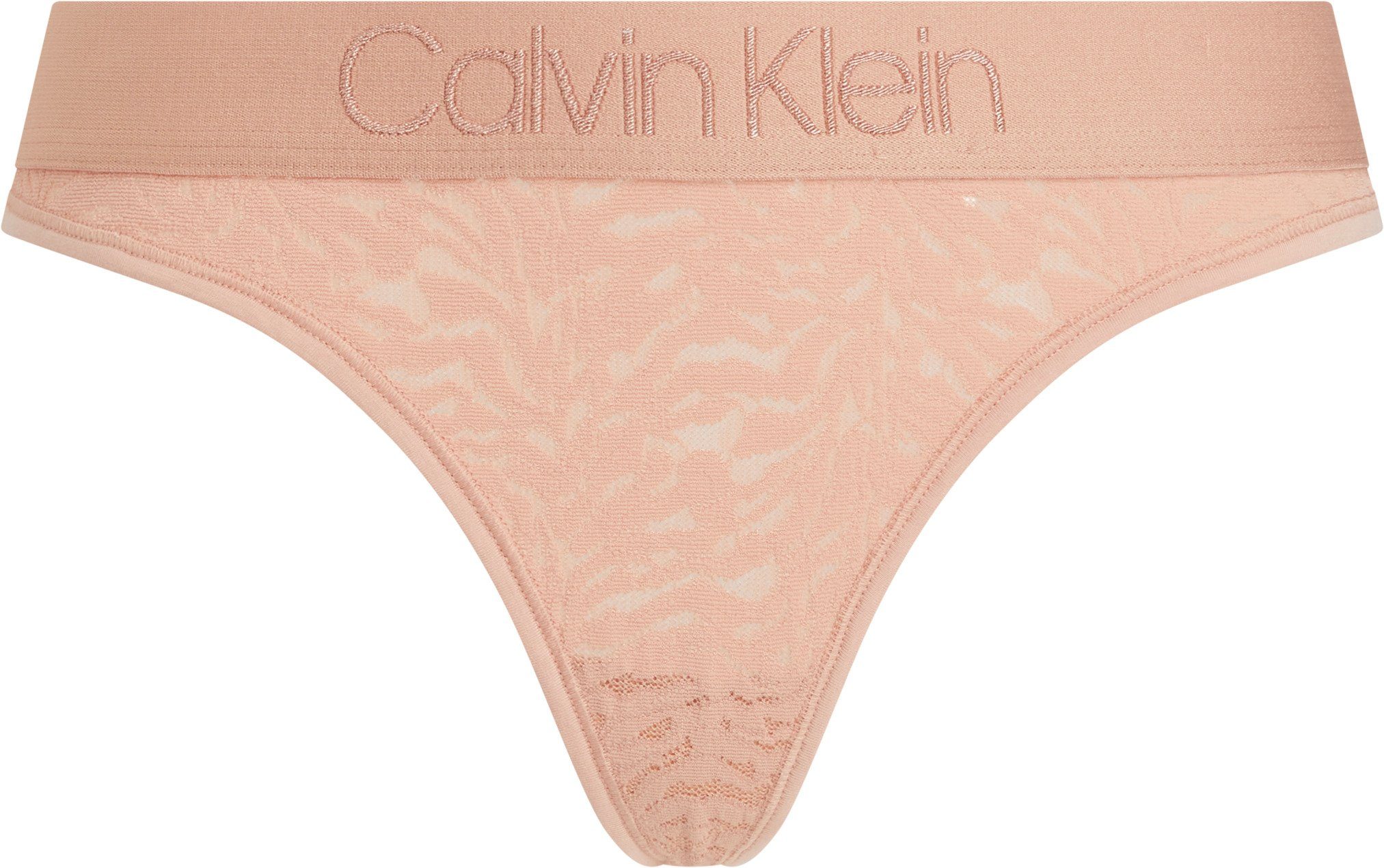 Underwear mit THONG Klein Tanga Calvin Logobund beige