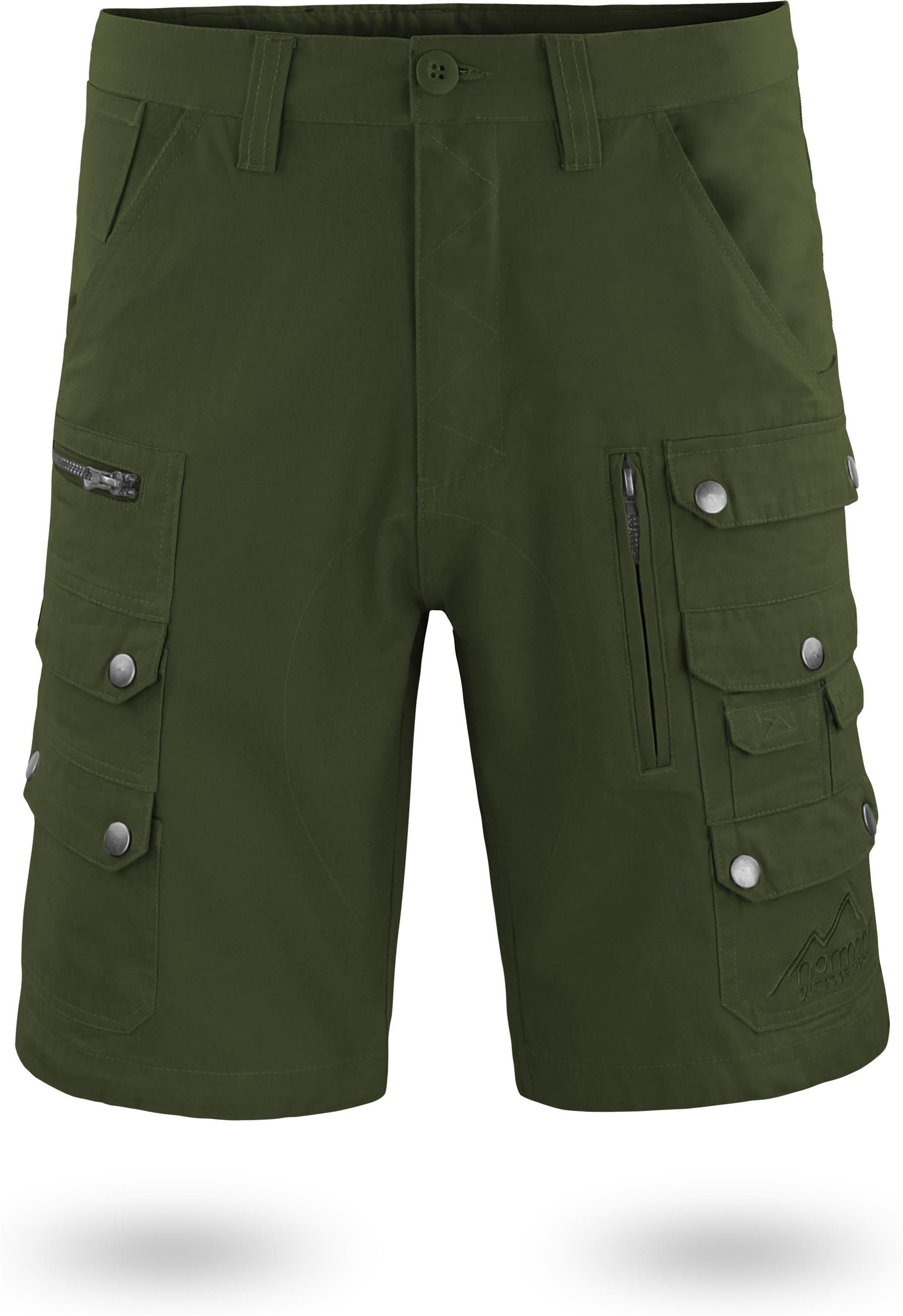 Oliv Bio-Baumwolle Arbeitsshorts Shorts Cargo-Shorts mit normani kurze Sommershorts Mojave diversen 100% aus Herren Taschen Bermudas