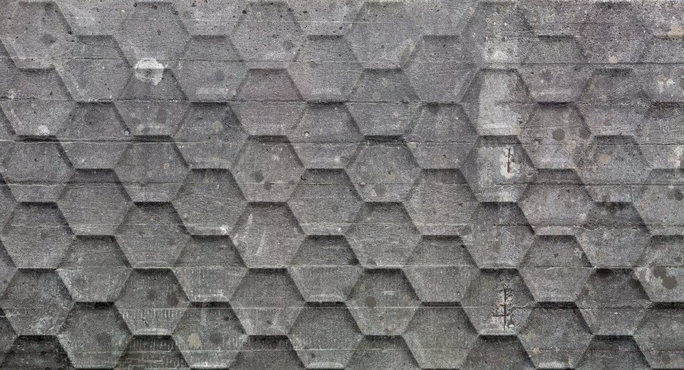 Architects Paper Fototapete Atelier 47 Honeycomb 2, glatt, geometrisch, (5  St), 3D Fototapete Grafisch 200 g Vlies Premium Tapete Steinoptik, Leicht  zu verarbeiten / Kleister einfach auf der Wand auftragen