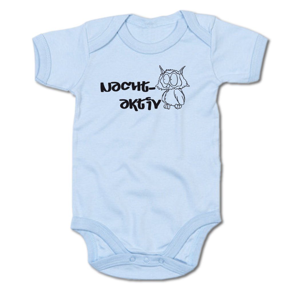 G-graphics Kurzarmbody Baby Body - Nachtaktiv mit Spruch / Sprüche • Babykleidung • Geschenk zur Geburt / Taufe / Babyshower / Babyparty • Strampler