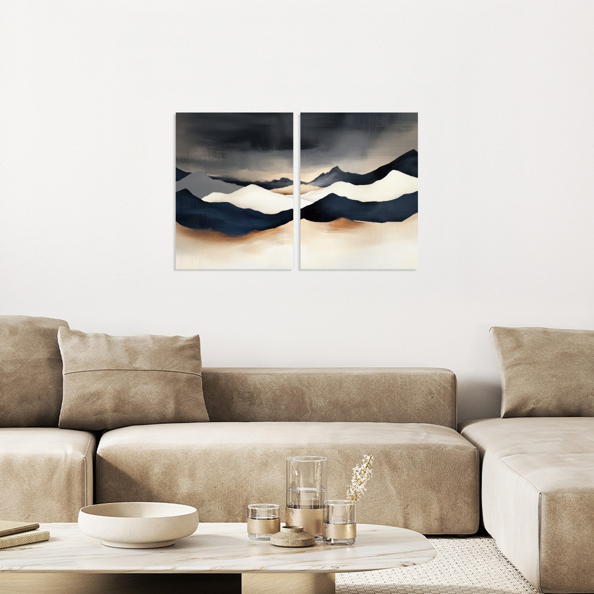 MuchoWow Leinwandbild Landschaft - Abstrakt - günstig online kaufen