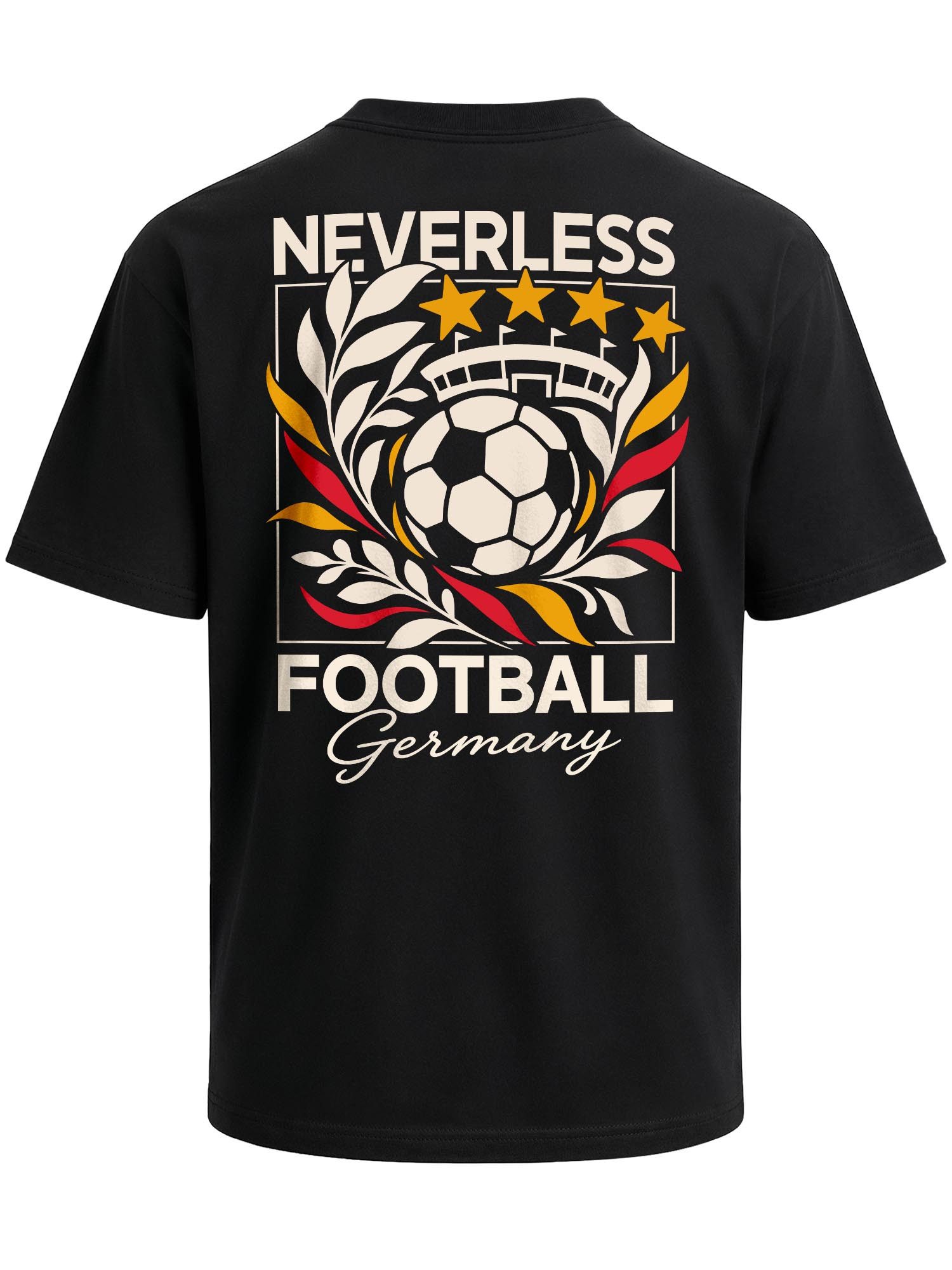 Neverless Oversize-Shirt Herren T-Shirt - Design NVLS Football - Oversized Relaxed Fit mit Print