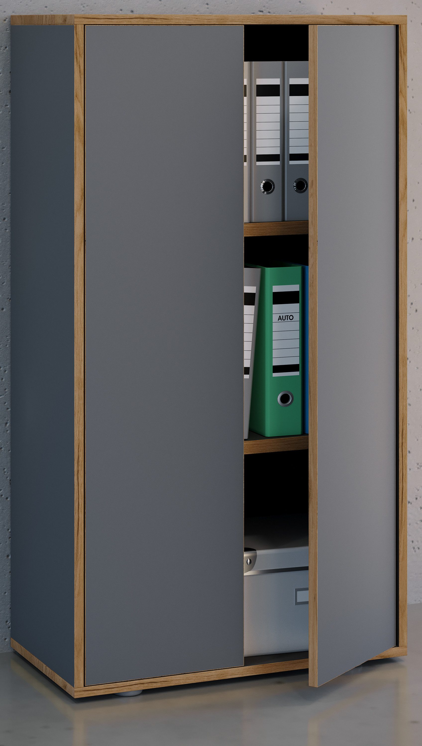 VCM Aktenschrank Büroschrank Salia mit Drehtüren H. 110 x B. 60 x