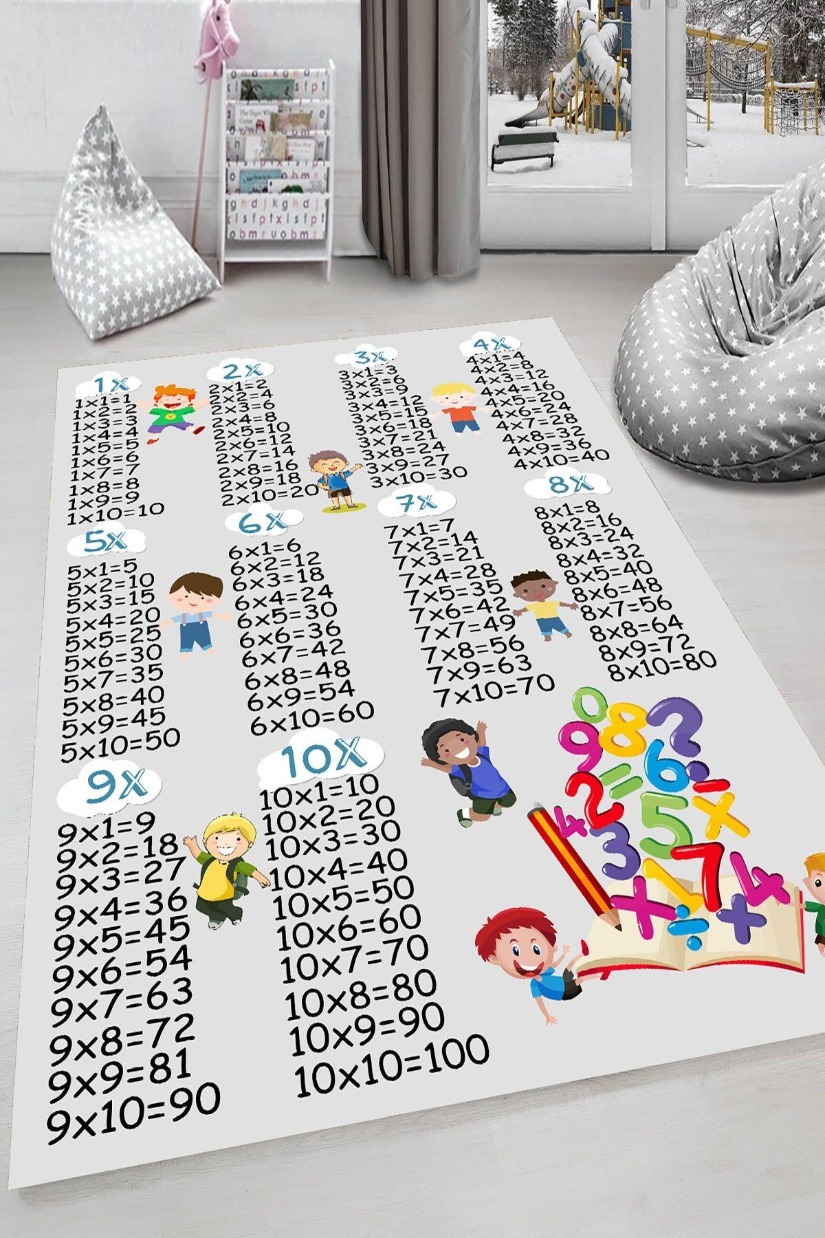 Jungengel Teppich Kinderteppich Einmaleins – Lernteppich günstig online kaufen