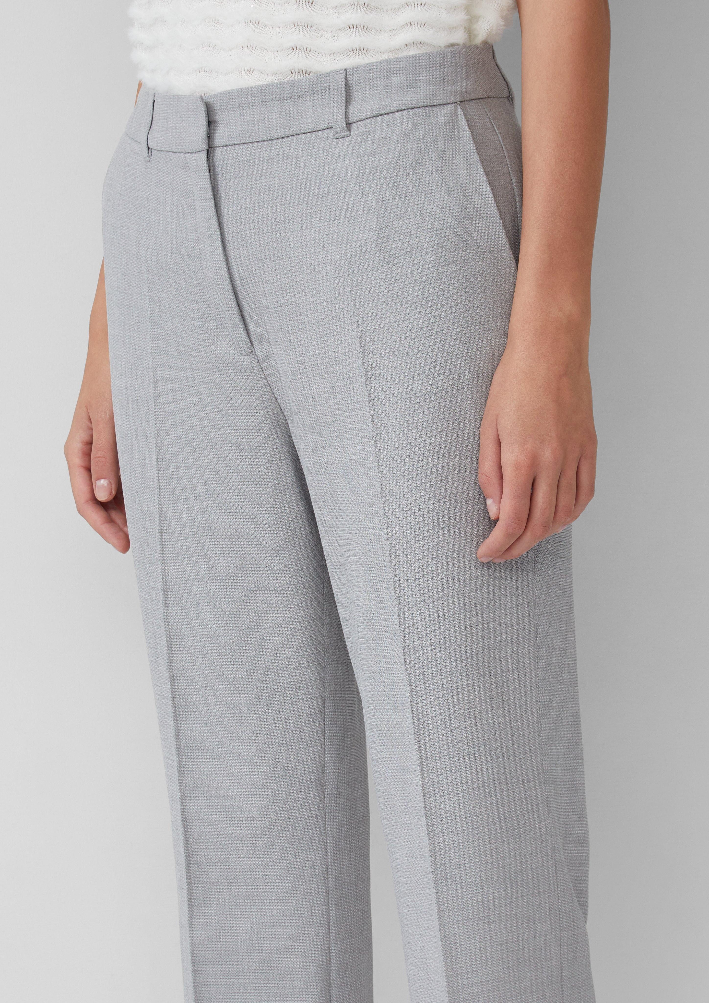 s.Oliver BLACK LABEL Stoffhose Strukturierte Anzughose günstig online kaufen
