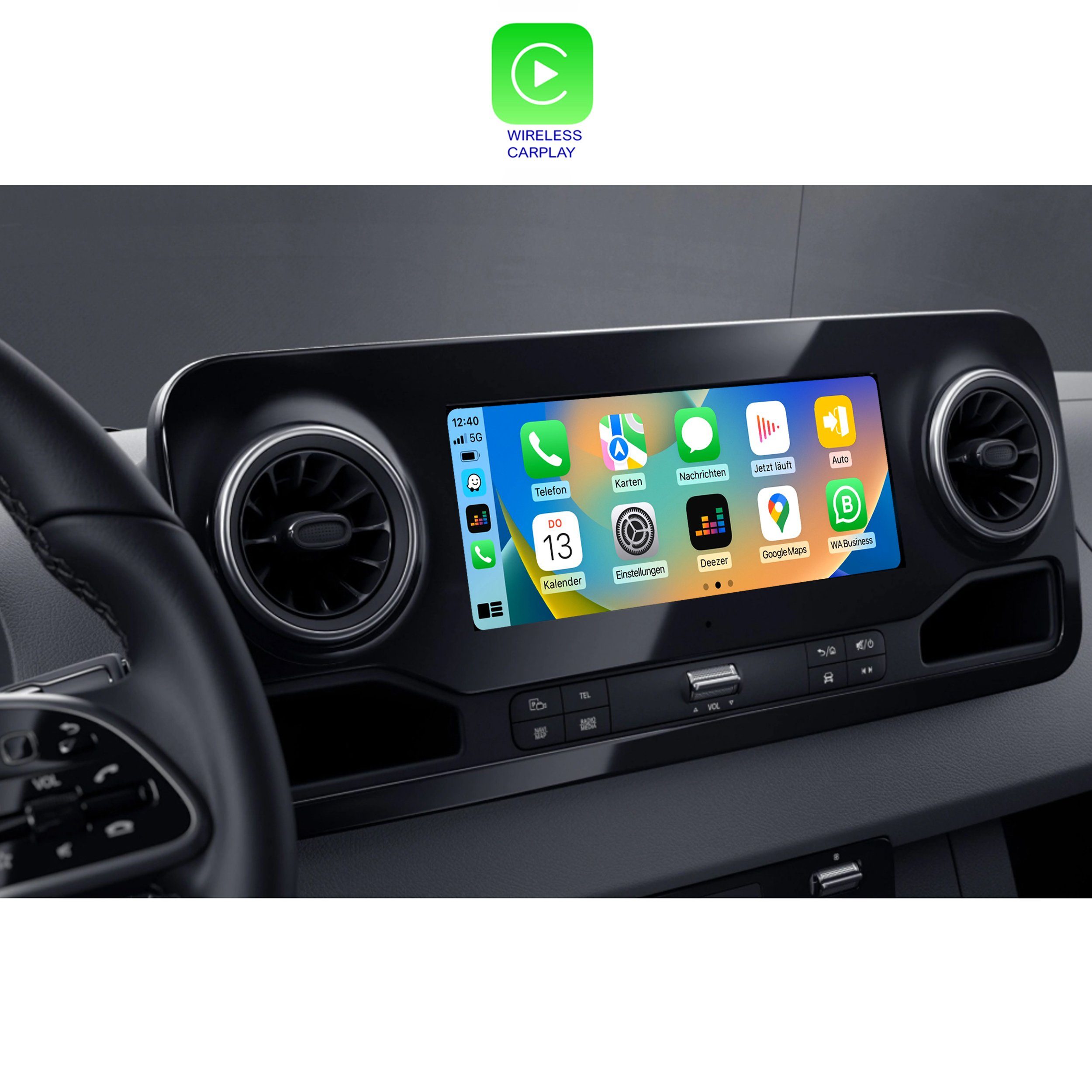 TAFFIO Für Mercedes Sprinter W907 W910 MBUX 10.25" Touch Android GPS CarPlay Einbau-Navigationsgerät