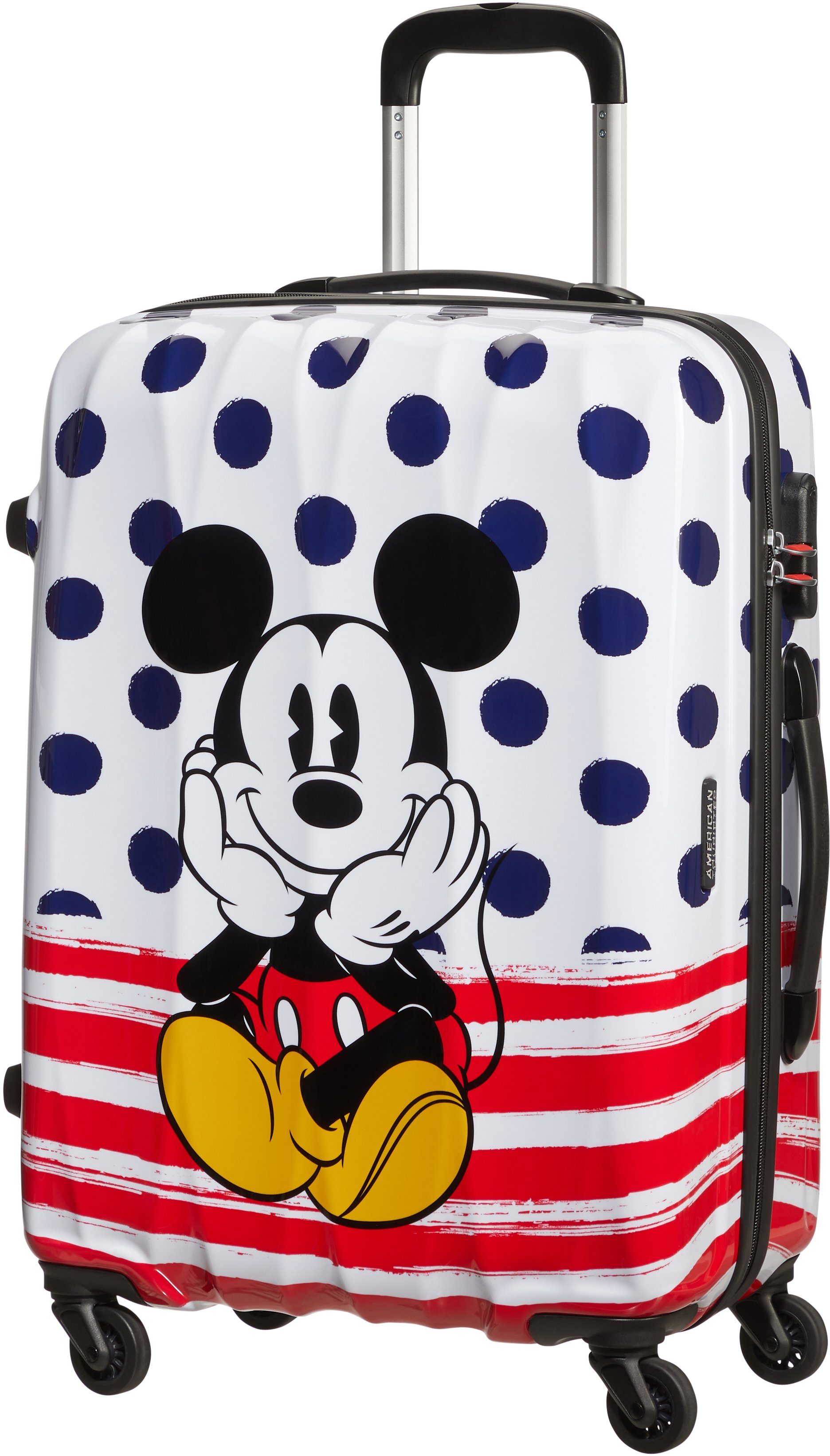 American Tourister® Hartschalen-Trolley Disney Dots, Blue mickey-blue-dots cm, Mickey Legends, 4 65 Rollen