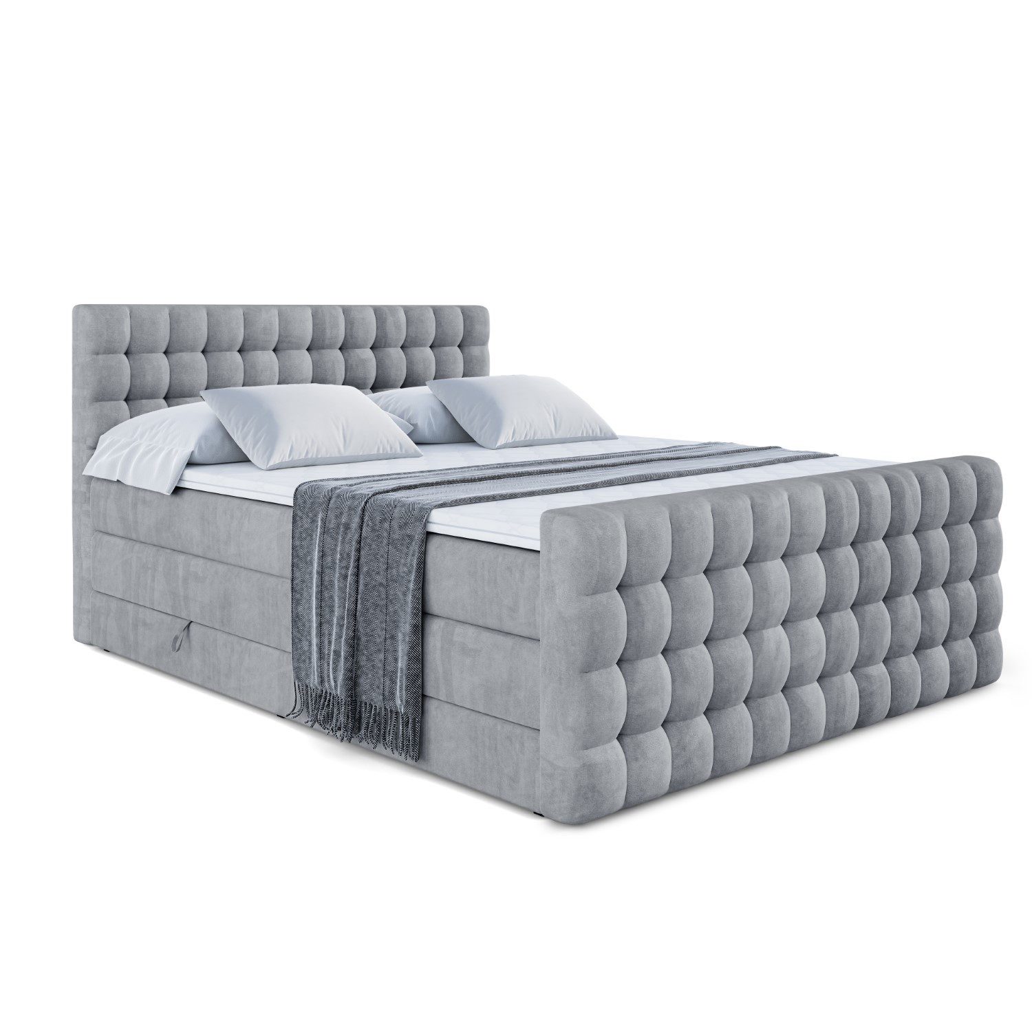 ALTDECOR Boxspringbett VIONE-Z KING (mit Matratze und Lattenrost Topper Pol günstig online kaufen