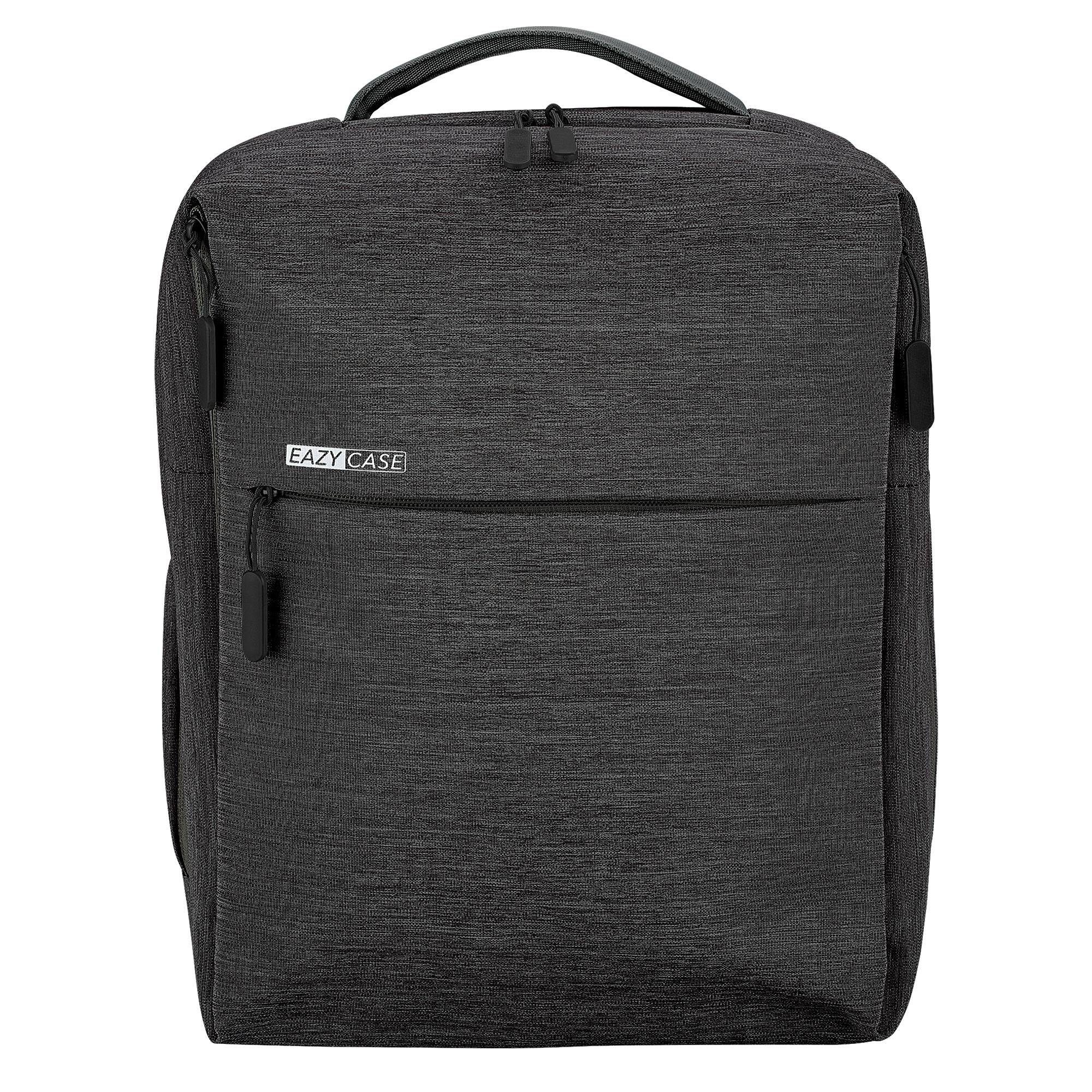 EAZY CASE Laptoprucksack Notebook-Rucksack, Rucksack mit Laptopfach bis 17 Zoll Unisex Tasche Grau / Anthrazit