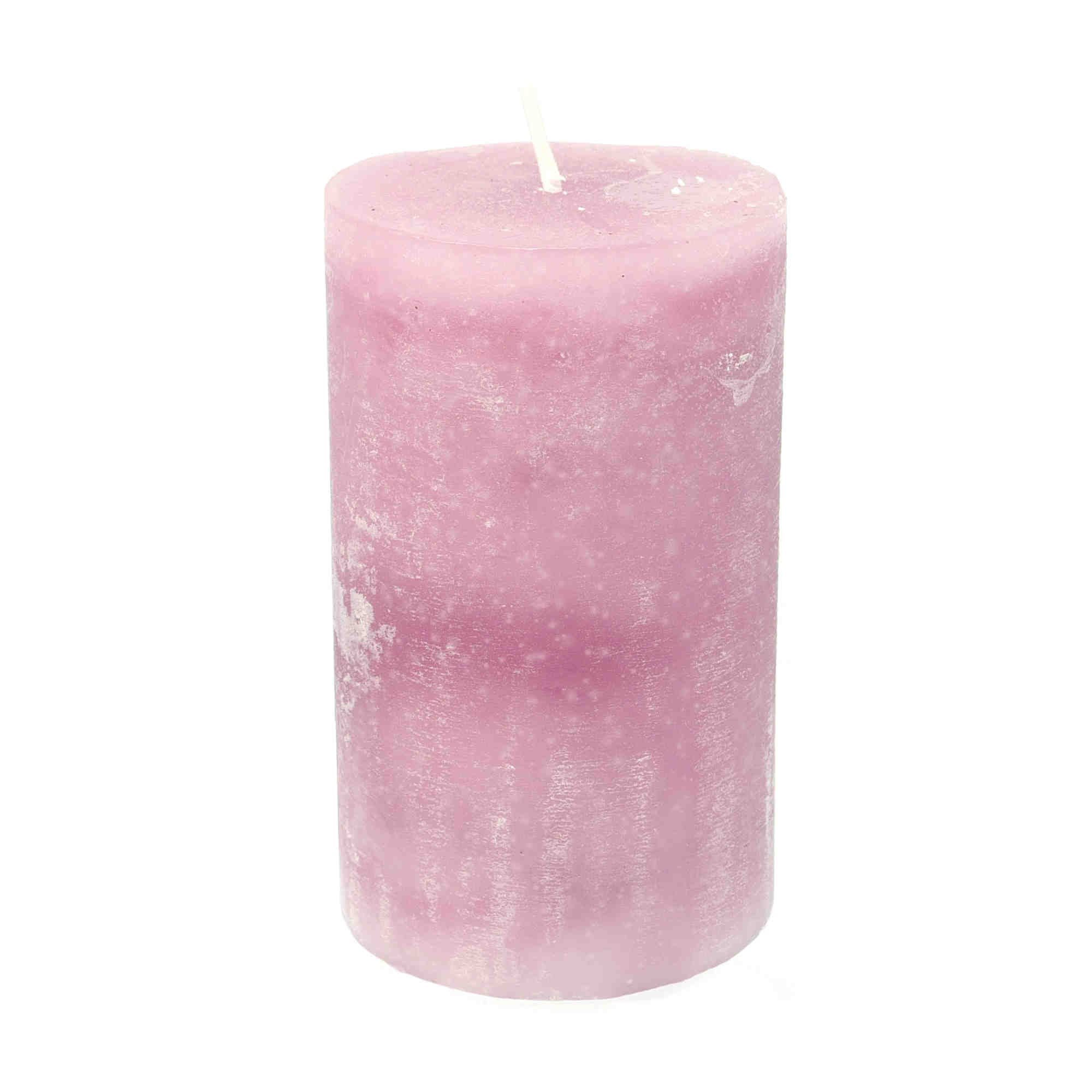 B&S Stumpenkerze Stumpenkerze durchgefärbt rosenholz 12 x Ø 7 cm günstig online kaufen