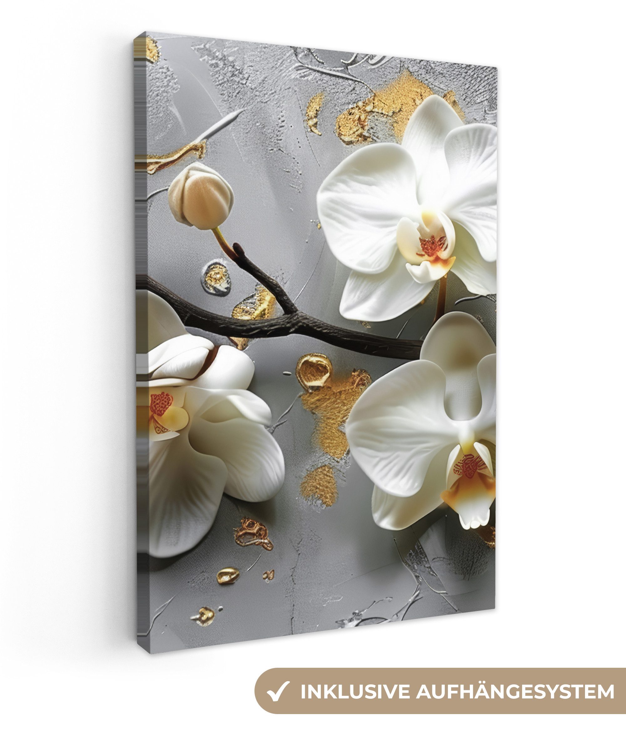 OneMillionCanvasses® Leinwandbild Blumen - Orchidee - Abstrakt - Modern, Fo günstig online kaufen