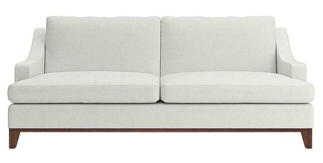 Weißer luxus in Holzbeine, Dreisitzer JVmoebel Europe Sofa Sofa Möbel Stoffsofa Made Polster