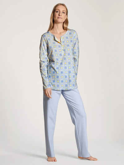 CALIDA Pyjama »Calida Damenpyjama 42457 hellblau« (1 Stück, 1 tlg., 1 Stück)
