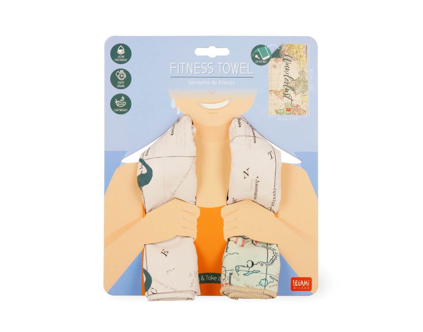 Legami Sporthandtuch Sporthandtuch - Travel