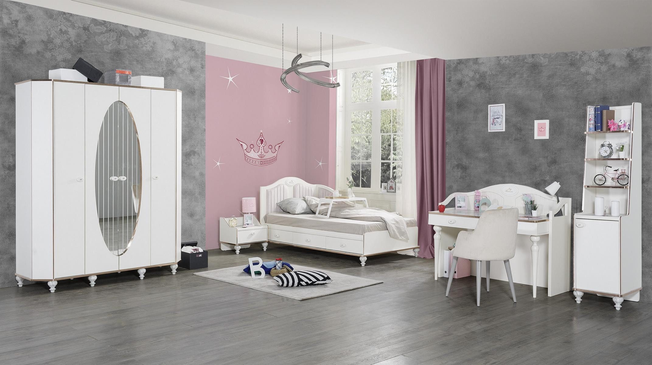 Xlmoebel Kinderkleiderschrank Luxuriöser Holz-Kleiderschrank für stilvolles Jugendzimmer (1-St., Kinderkleiderschrank) Hergestellt in Europa