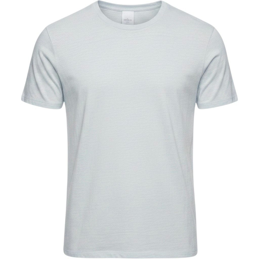 RAMSEY T-Shirt Grau Unifarben 100% Leinen T-Shirt