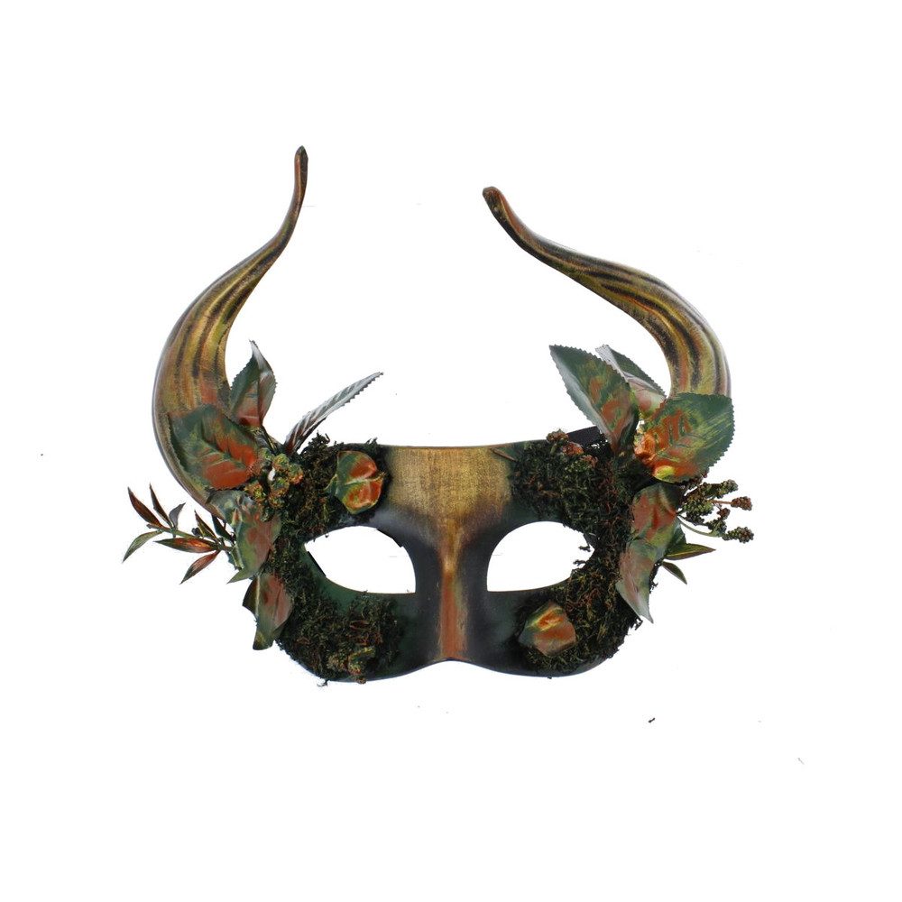 MICA Aufblasbares Partyzubehör Maske mit Hörnern und Laub - Erwachsene