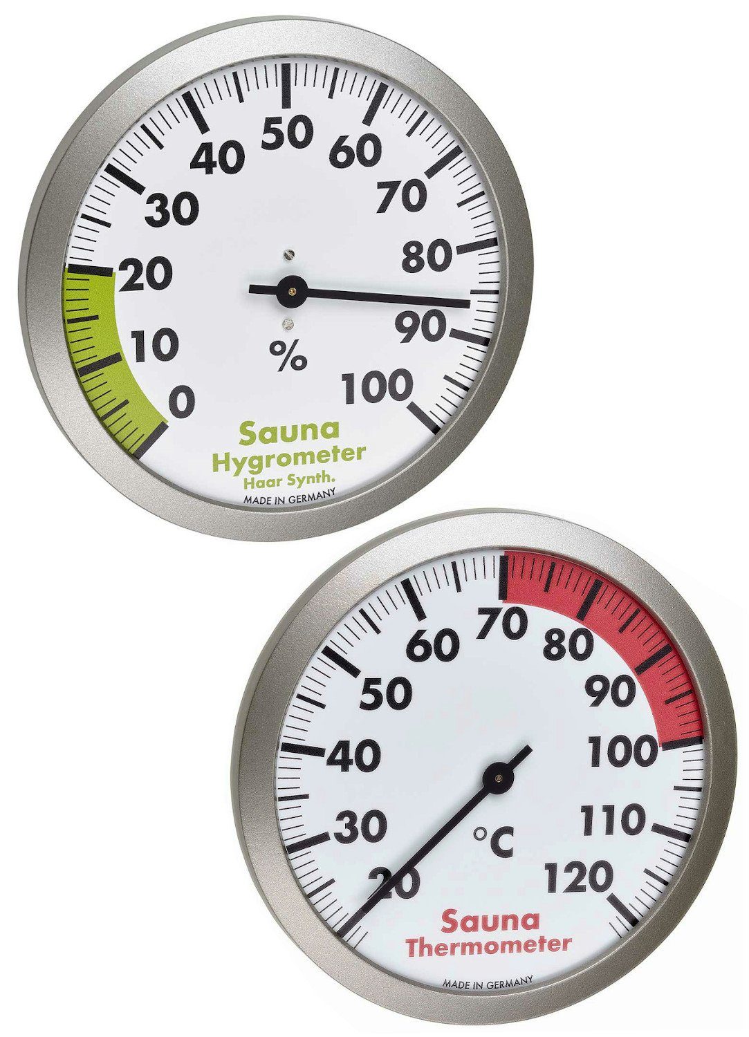 TFA Dostmann Raumthermometer Sauna analoges Thermometer-Hygrometer Set TFA 40.1053.54.99