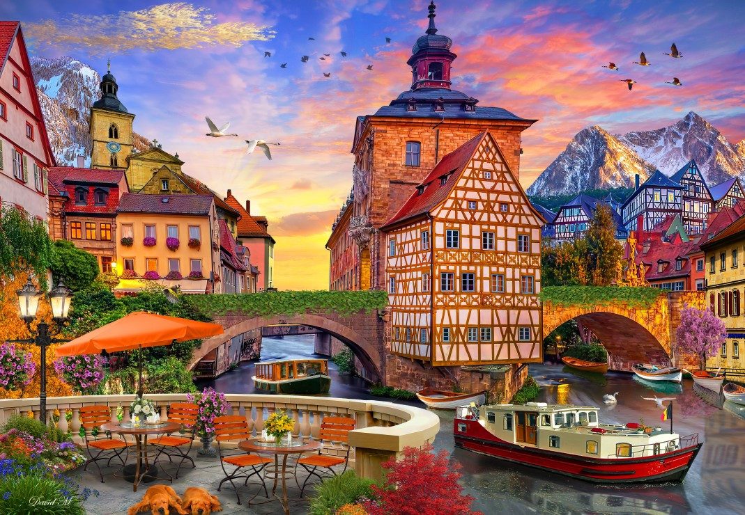 Bluebird Puzzle Puzzle Old City Hall, Bamberg, Germany, Puzzleteile