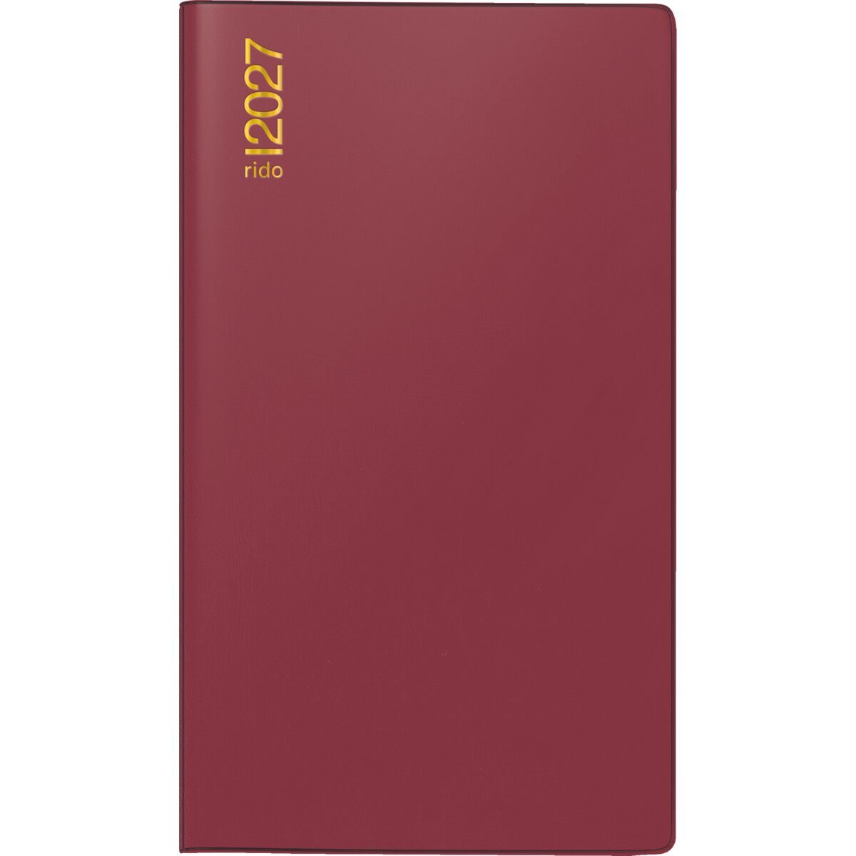 rido ide Taschenkalender Taschenkalender TM15 8,7x15,3cm 1 Woche/Seite Kunststoff bordeaux 2027