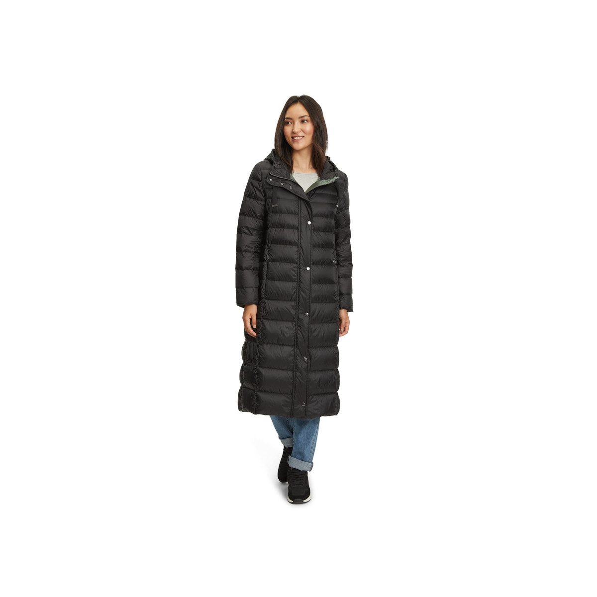 Langmantel Parka für Damen in schwarz